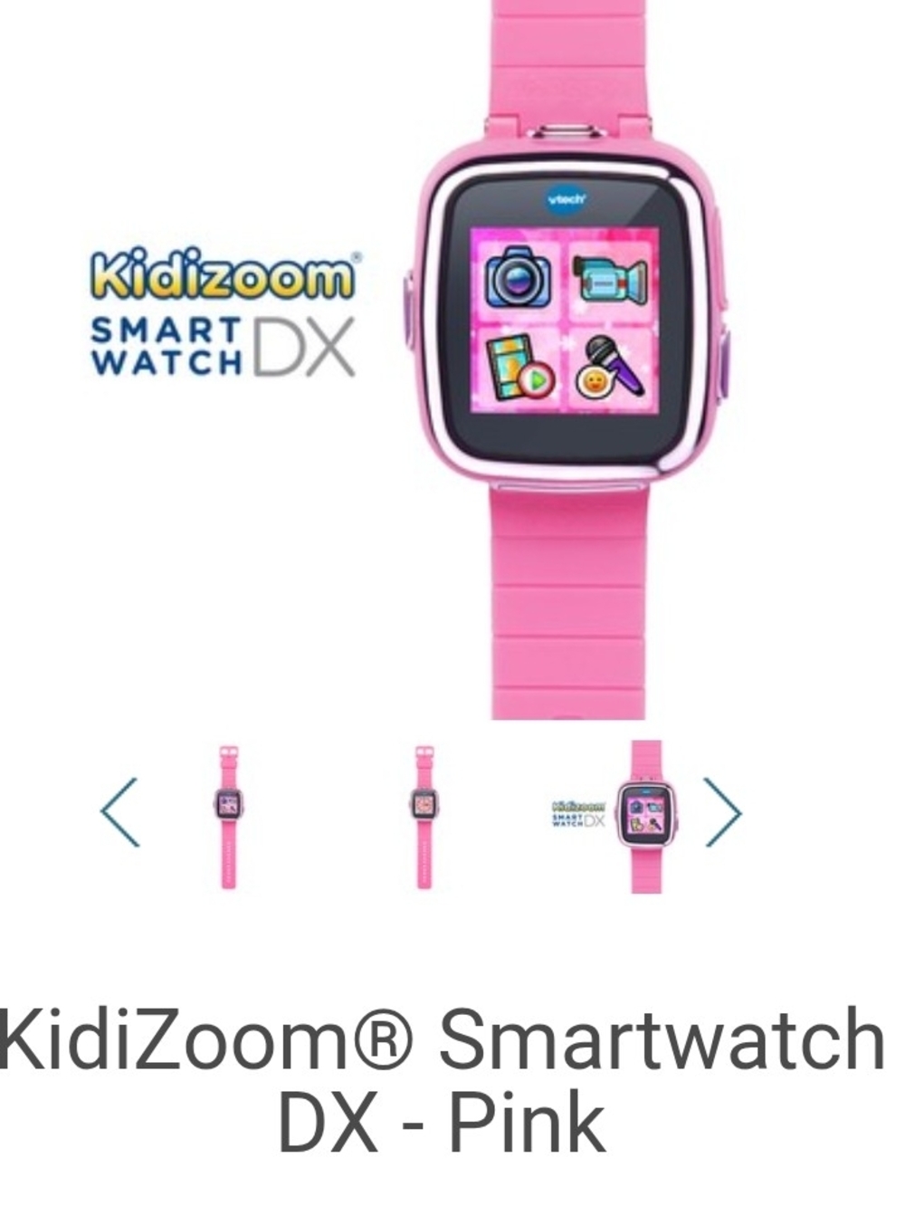 VTech Kidizoom Smartwatch DX — Pink Kids' Smartwatch